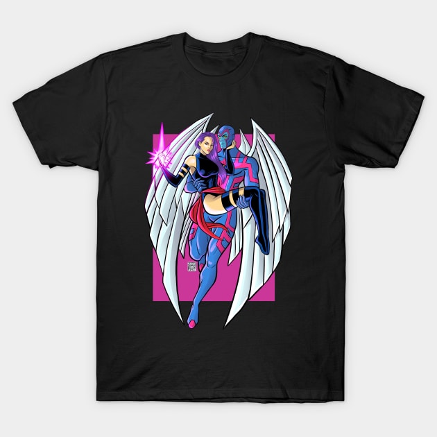 Archangel and Psylocke T-Shirt by sergetowers80